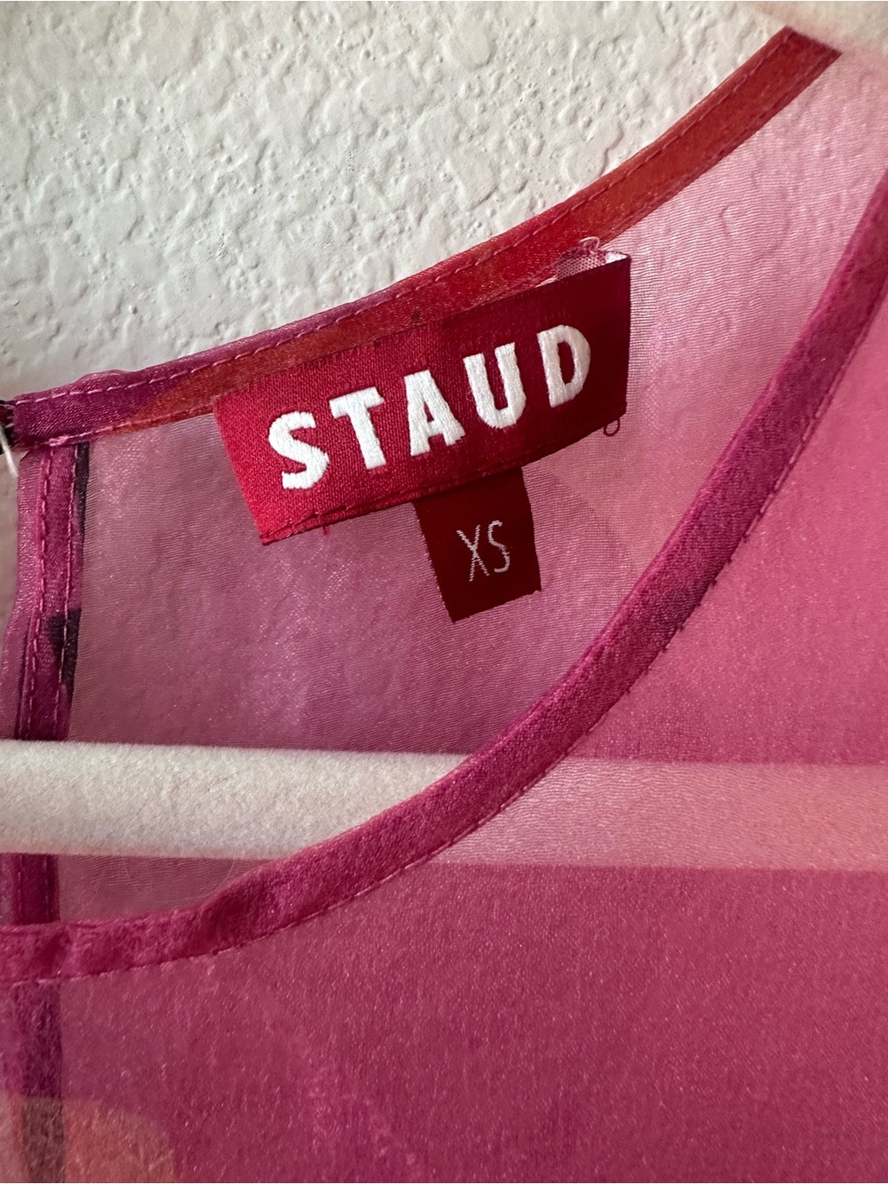 STAUD Hyacinth Tiered Floral
Organza Pink Dress SZ XS - Picture 5 of 6